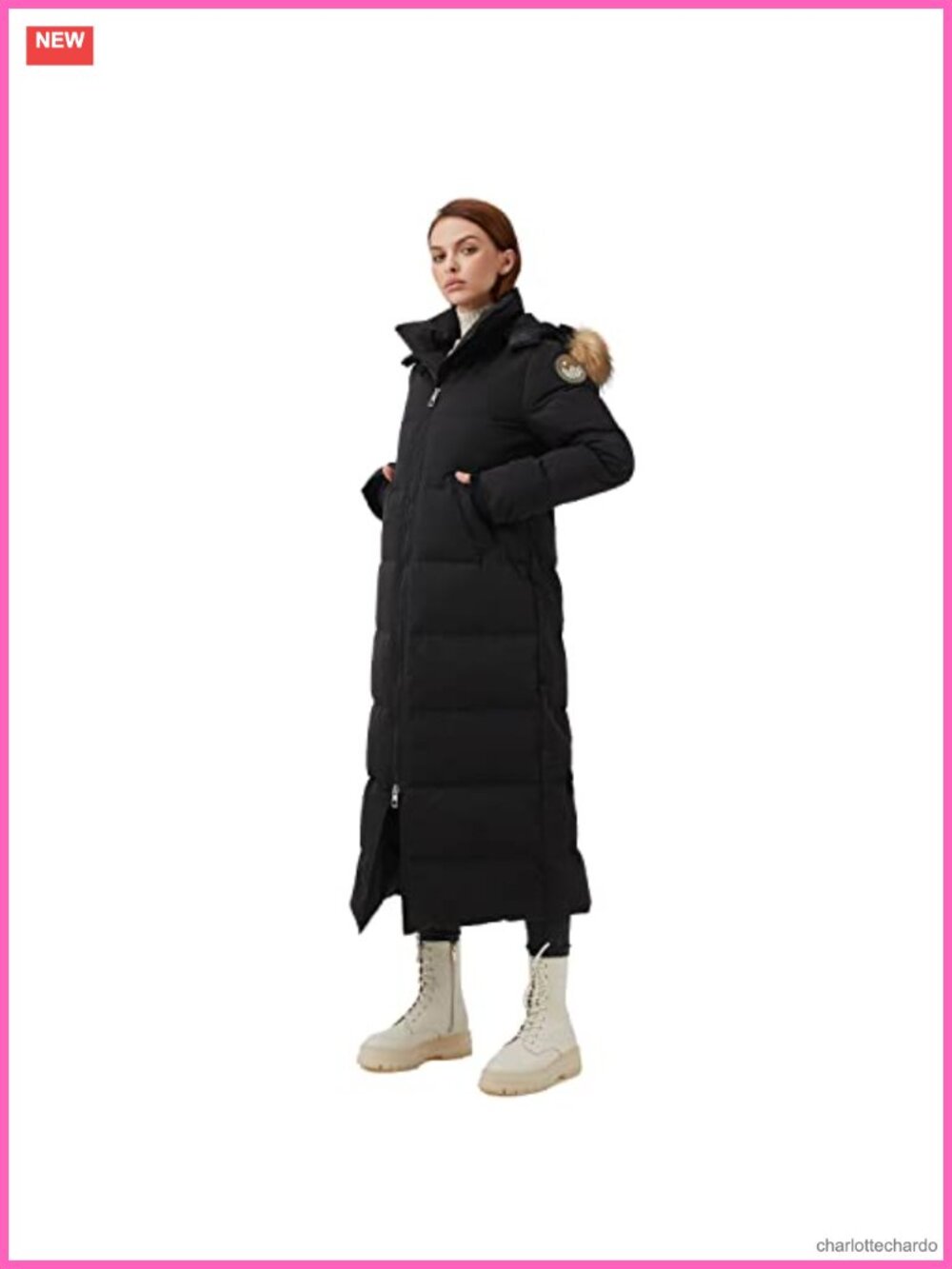 Long Down Coat 750 Fill Power Winter Parka Quilted Puffer Jacket